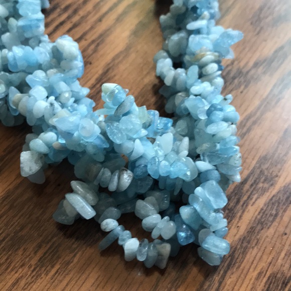 Used with box STAUER chunky aquamarine five strand necklace - Picture 4 of 6